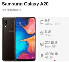 Samsung galaxy A20