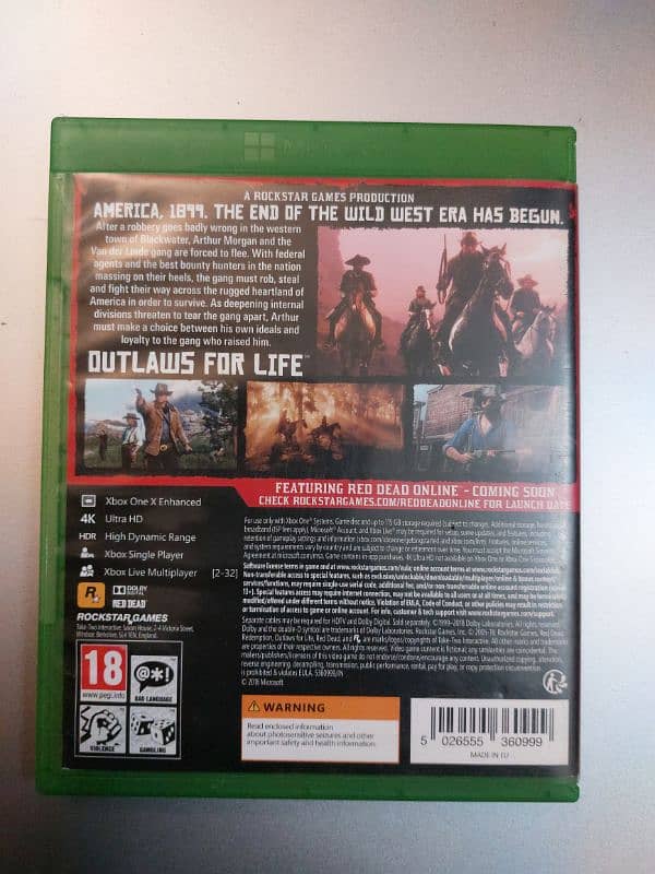 Red Dead Redemption 2 for xbox one and one x 1