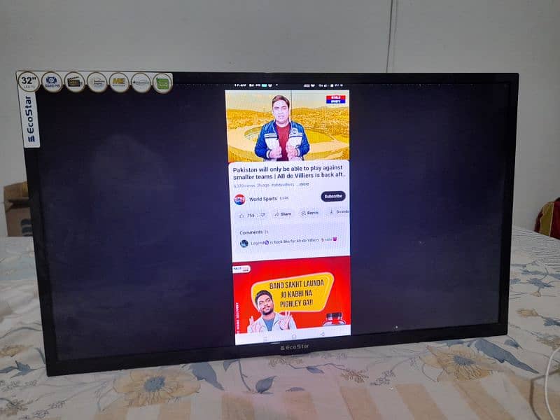 Led tv for sale with Chrome cast . Slidly use 1