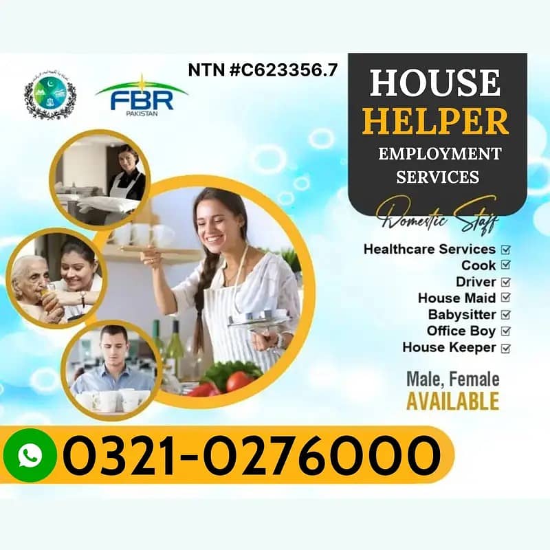 House Maids Babysitter Cook Nanny Chef Nurse Couple Maid Available etc 1