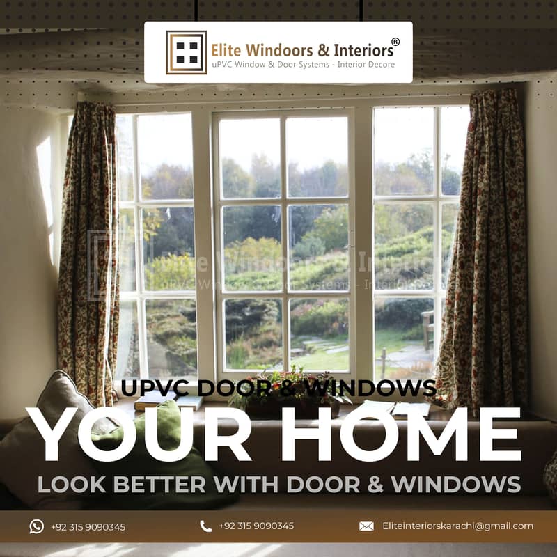 uPVC Windows & Doors Folding Net Imported Almunium life time guarantee 1