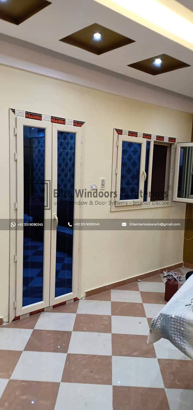 uPVC Windows & Doors Folding Net Imported Almunium life time guarantee 5