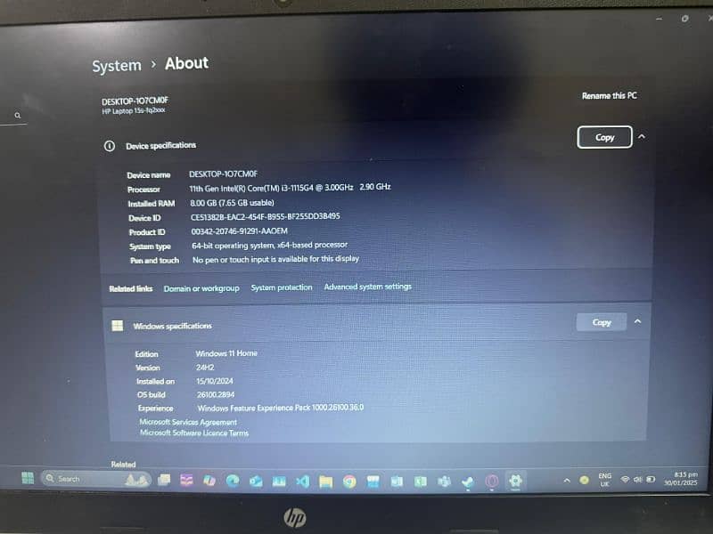 HP 15s-fq2015na, Core i3, 256 gb 5