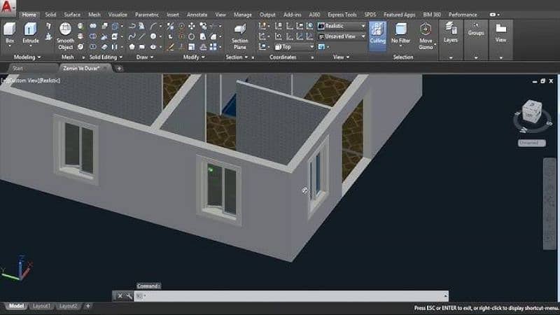 3D Modeling, Elevation, 2D,3D design, floor plan 1