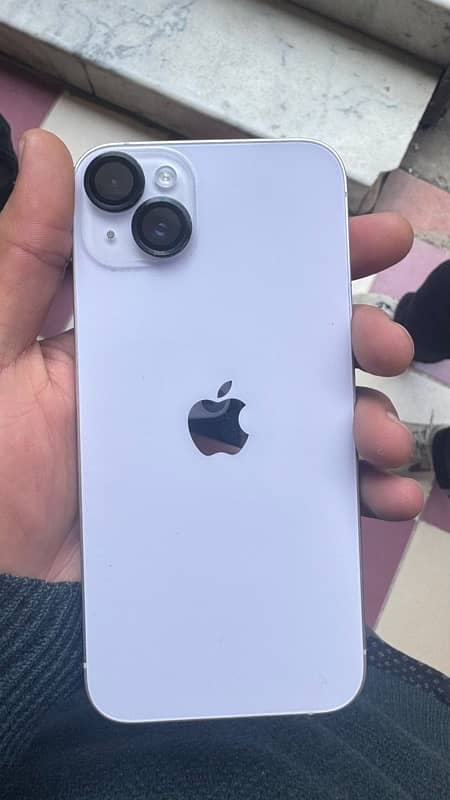 I phone 14 plus jv 128 gb 10/10 purple colour 1