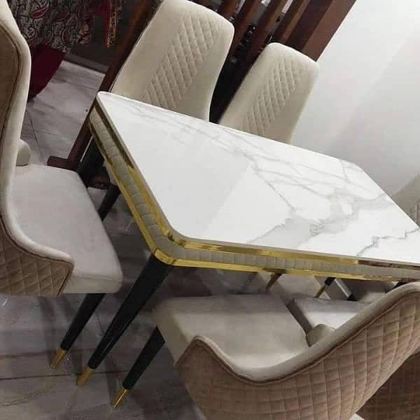 DINING TABLE / DINING CHAIRS SET / TABLE CHAIRS 6