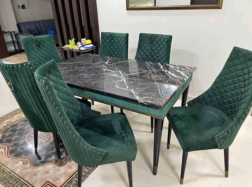 DINING TABLE / DINING CHAIRS SET / TABLE CHAIRS 8