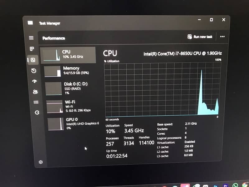 Dell 7390 i7 8th gen  16/256 GB 1