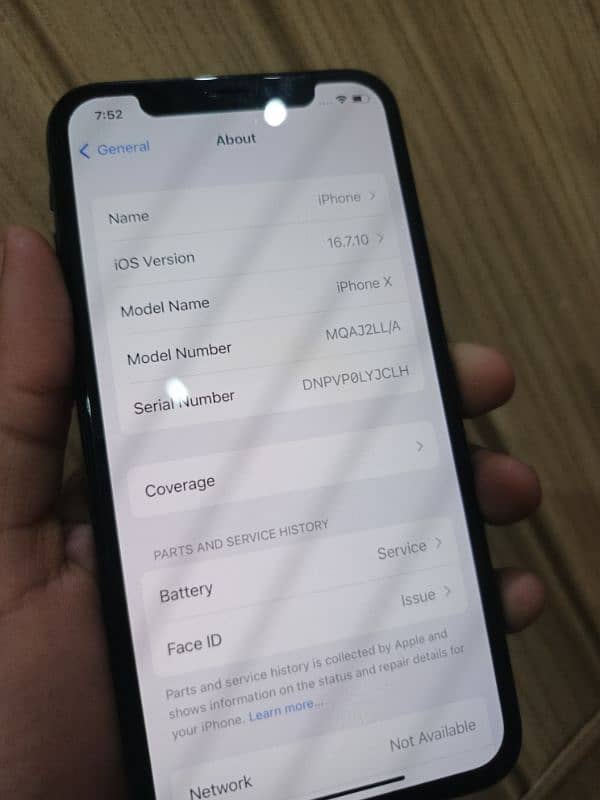 Iphone X PTA Approved LLA Model 64 Gb 4