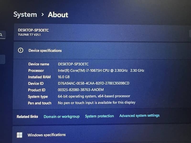 Monster 10th gen i7 10875H RTX 2060 6Gb  16gb Ram 144hz gaming laptop 1