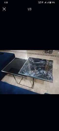 Modern Center table black and silver Excellent condition