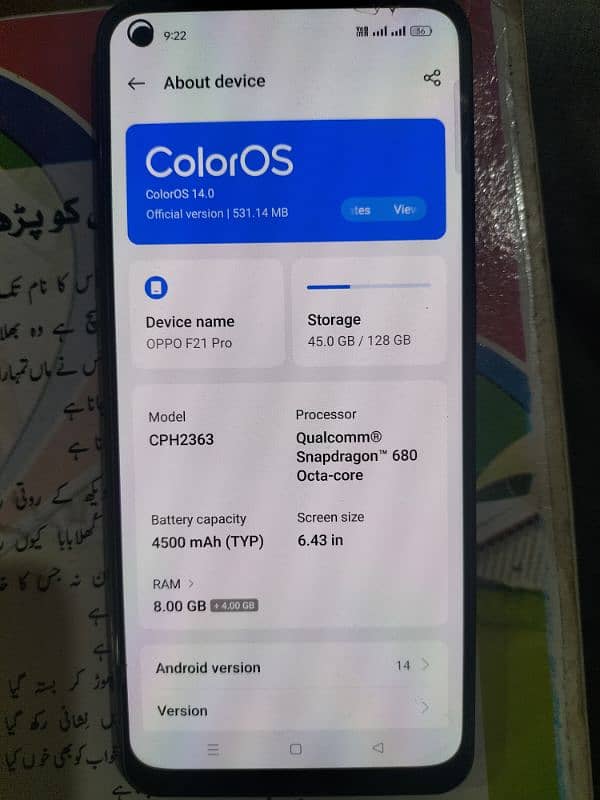 OPPO F21 pro 8gb 128gb 2