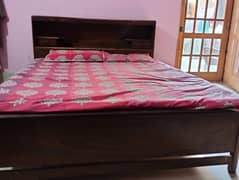 used pure wood bed for sale urgently condition is shown in picture