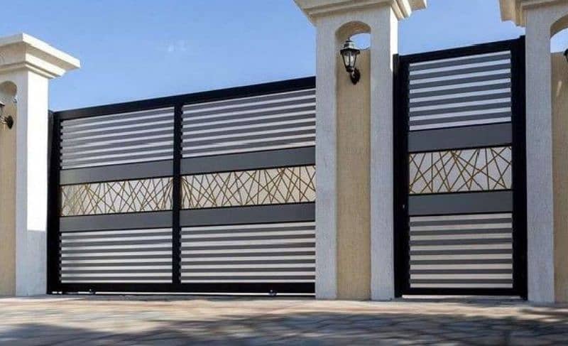 Spanish main gate/glass CNC railing/aluminum glass windows/modern gate 2