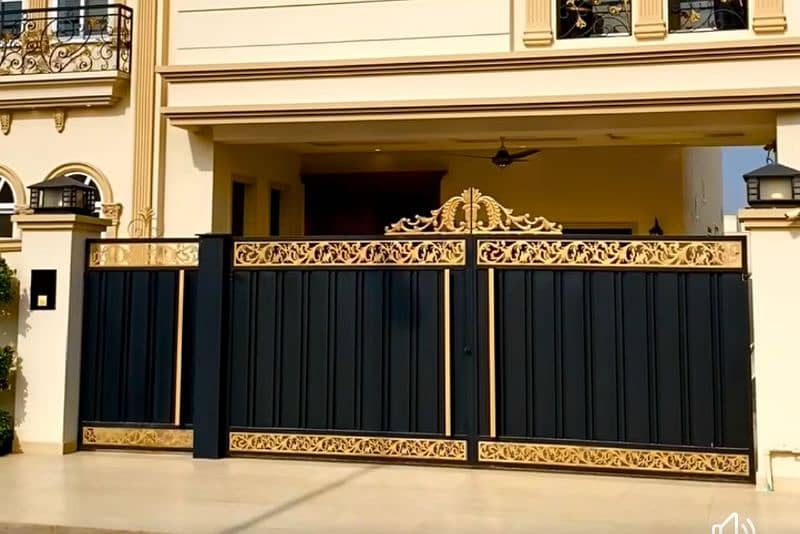 Spanish main gate/glass CNC railing/aluminum glass windows/modern gate 7