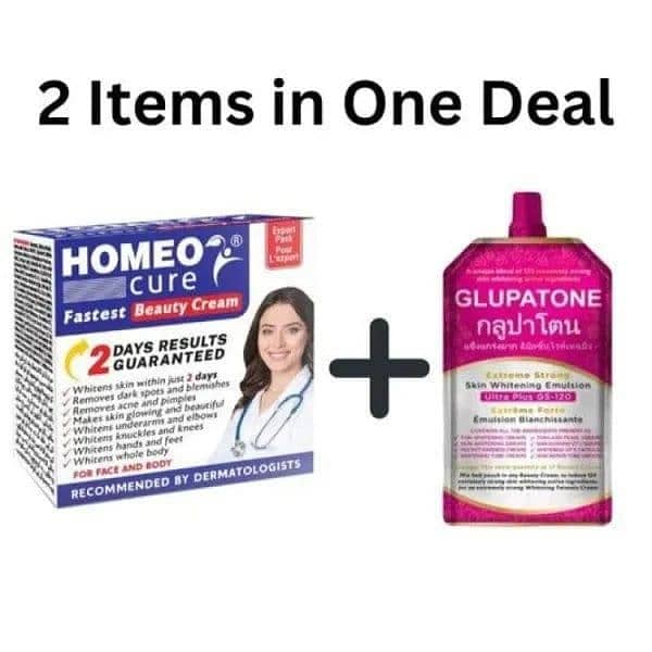 Homeo Cure  new cosmetic product glupatone deal pack of 2 1