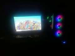 Pc setup with cpu and lcd