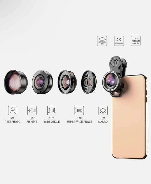 apexel mobile lens set 5in 1 (premium quality lens)form 5