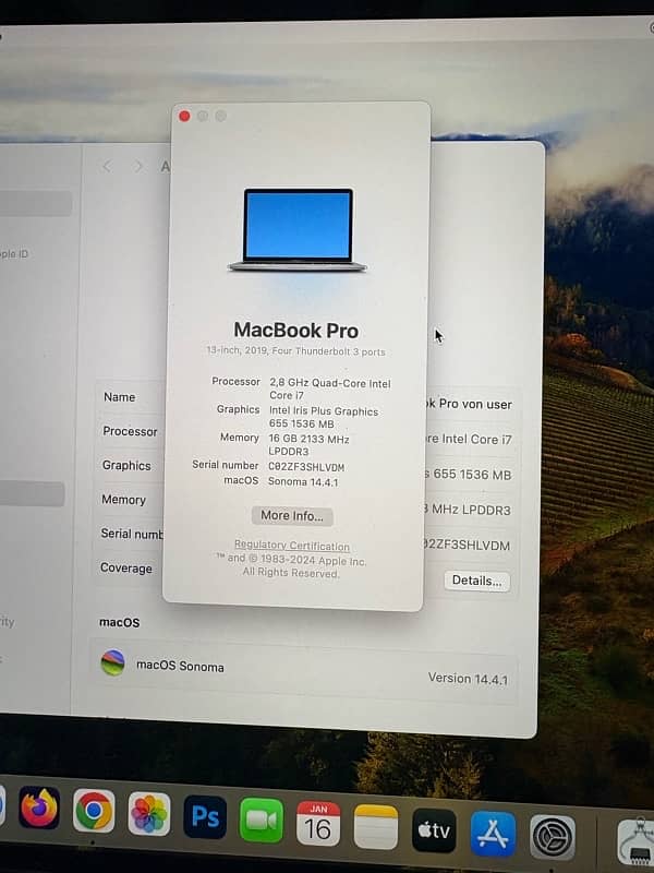 Apple MacBook Pro 2019 13”inch 16/512 Core i7 1