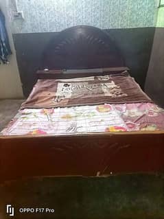 King size bed for sale with mattress urgent sale cheap price