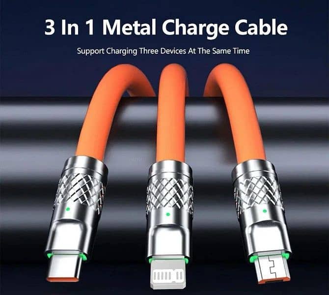 3 in 1 Mobile Charging Cable, IOS & ANDROID 1