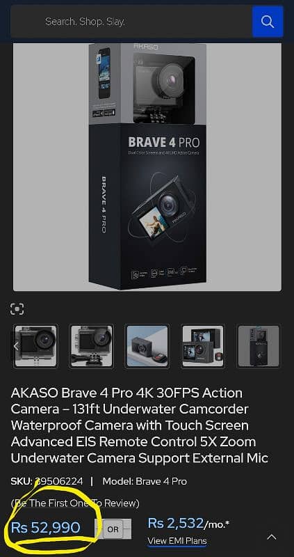 AKASO Brave 4 Pro 4K 30FPS Action Camera 1