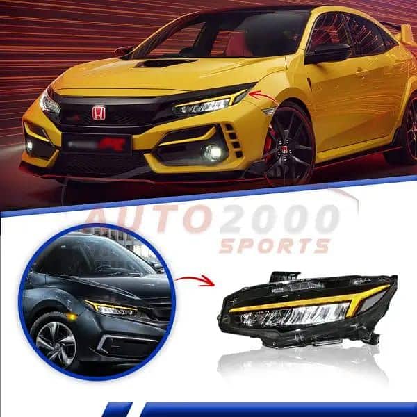 Honda Civic new Audi style headlights 1