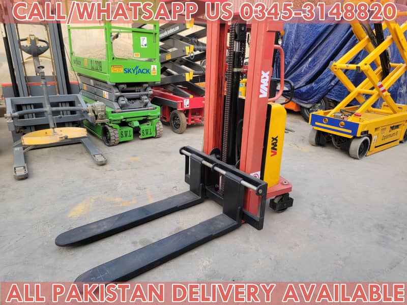 1.5 Ton Semi Electric Pallet Stacker Lifter Forklift for Sale in KHI 2