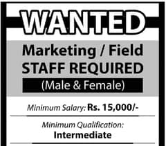 Staff Required For Office