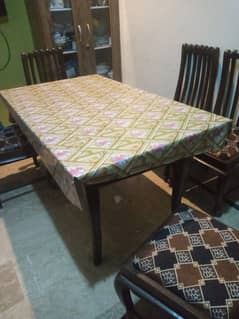 dining table glass  with 6 chairs