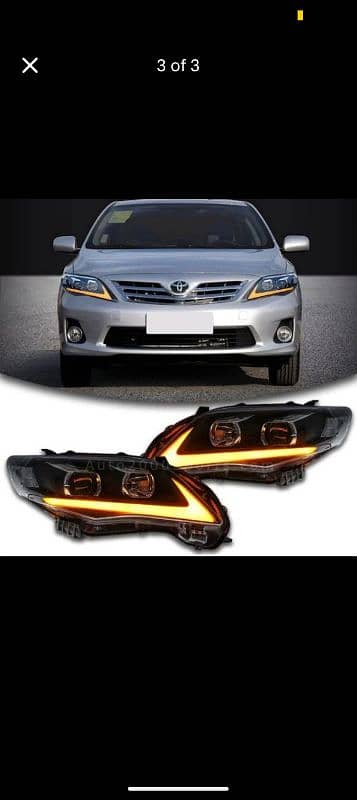 Toyota Corolla Headlamps Nike Design 2012-2013 1