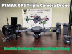 P1 MAX GPS Camera Drone With Dual Battery Triple Camera Foldable Drone