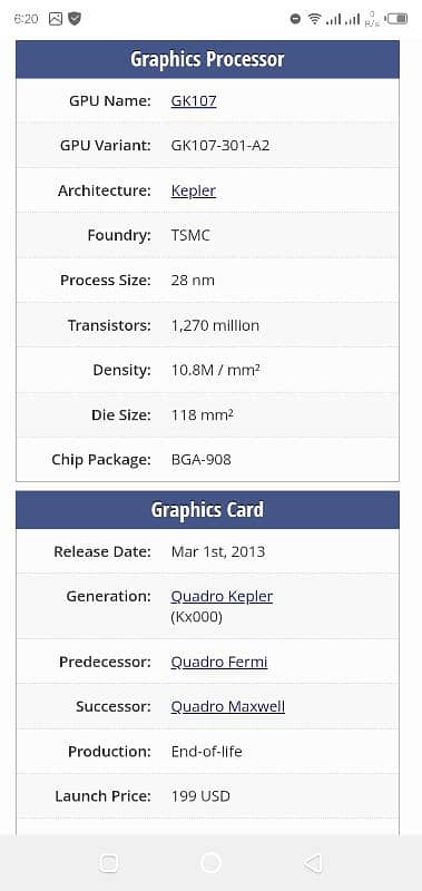 Nvidia Quadro K600  1 GB Graphics 0