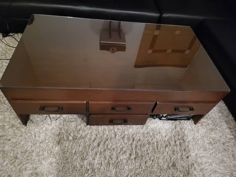 Center table with hidden compartment. 3