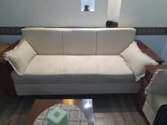 wood framed beautiful 6 seater foam sofa set