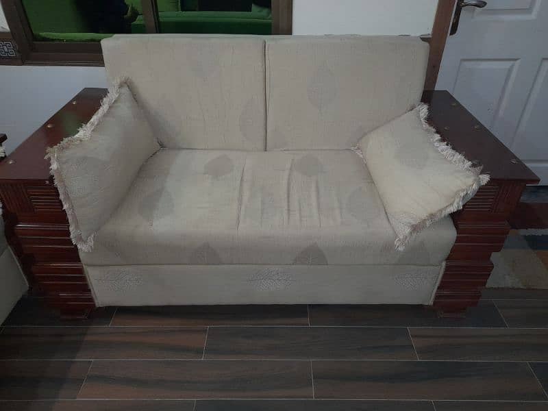 wood framed beautiful 6 seater foam sofa set 3