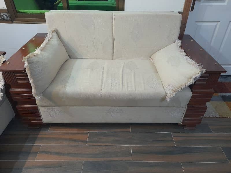 wood framed beautiful 6 seater foam sofa set 7