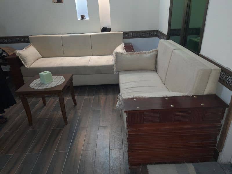 wood framed beautiful 6 seater foam sofa set 8