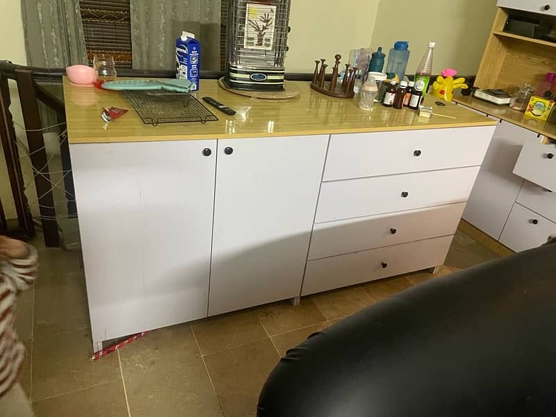 Wooden Kitchen Counter and Spacious Cabinet 2