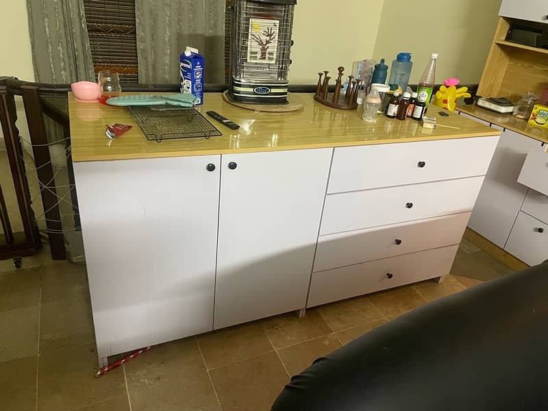 Wooden Kitchen Counter and Spacious Cabinet 3