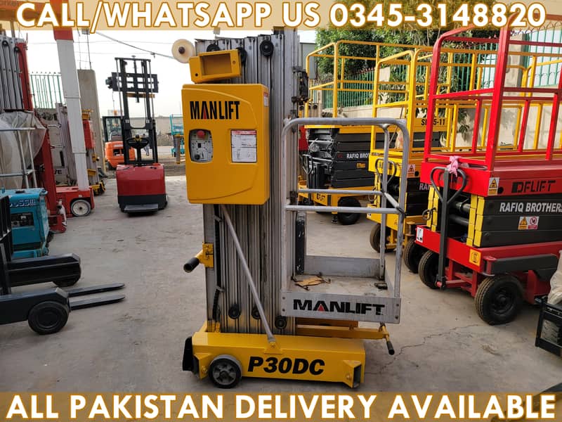 Delta Man lift P30DC Vertical Mast Lift Scissor Lift for Sale in KHI 0