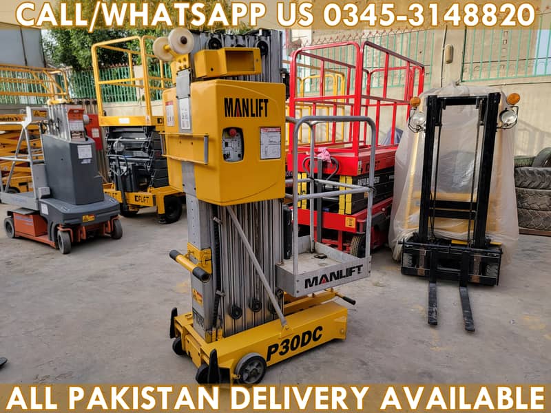 Delta Man lift P30DC Vertical Mast Lift Scissor Lift for Sale in KHI 1