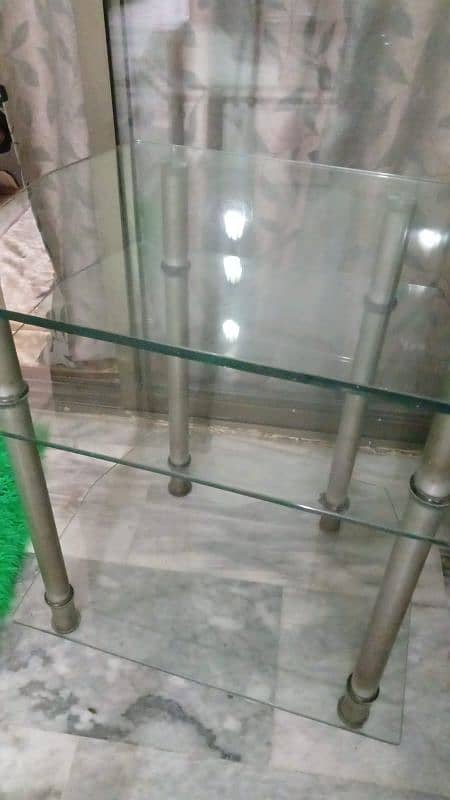 Tv trolley glass urgent sale 1