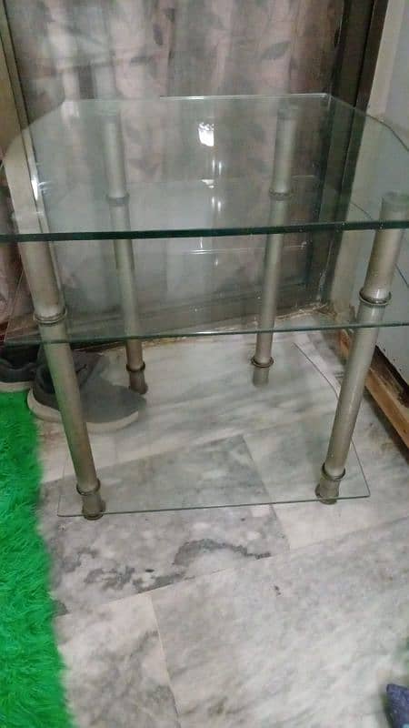 Tv trolley glass urgent sale 2