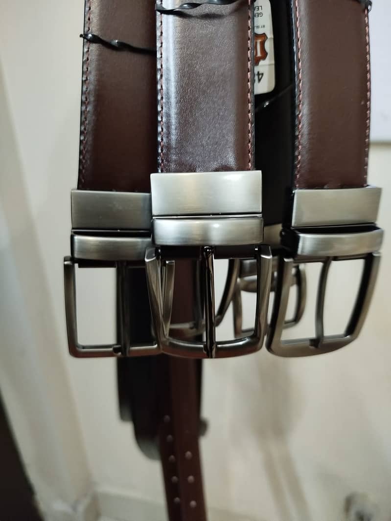 2 in 1 Belt - High End Original Cow Leather Belt with premium Buckle 1