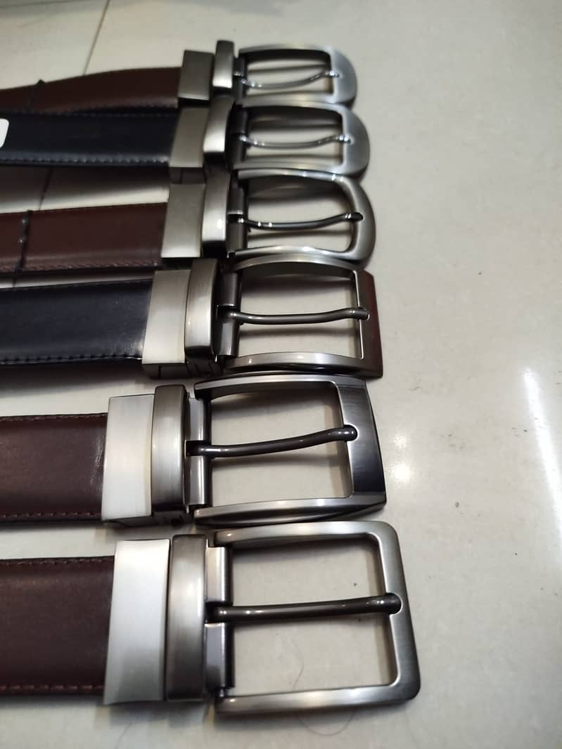 2 in 1 Belt - High End Original Cow Leather Belt with premium Buckle 3