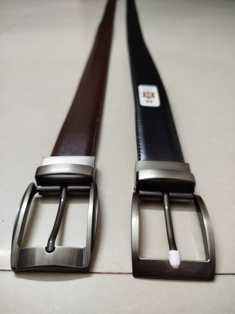 2 in 1 Belt - High End Original Cow Leather Belt with premium Buckle 6