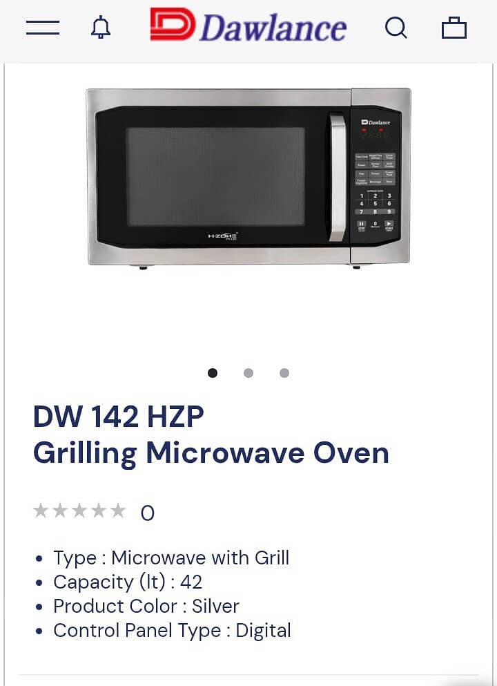 42 liter dawalance grilled microwave oven for sale 0