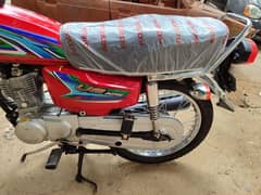 all okay bike red colour bike 2023 model Karachi number