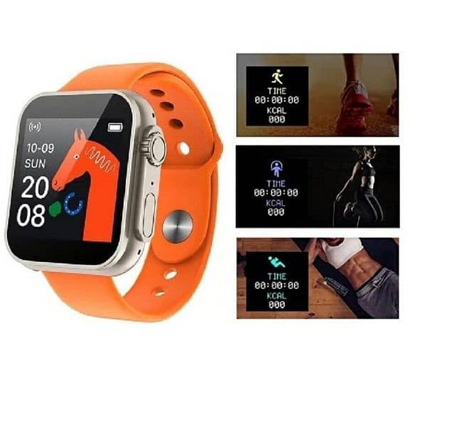 Durable Orange Smart watch with health and Fithness Tracking 2